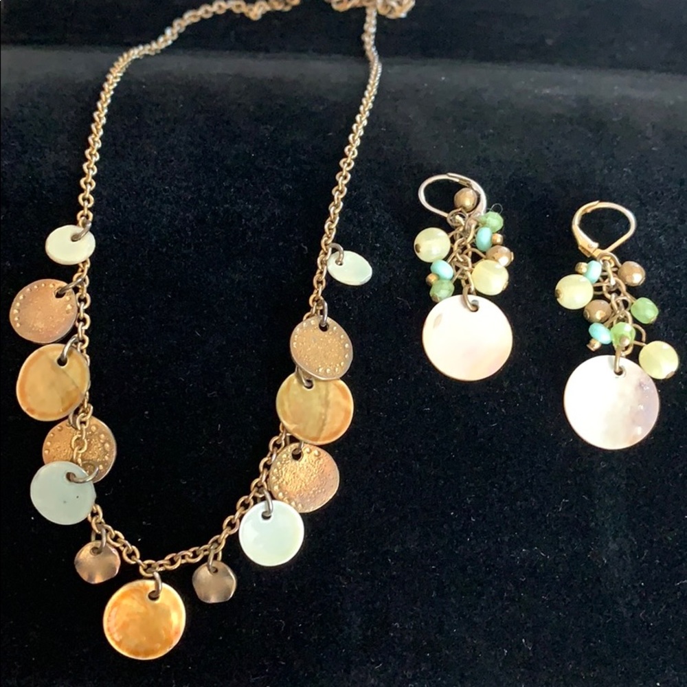 Anthropologie disk necklace